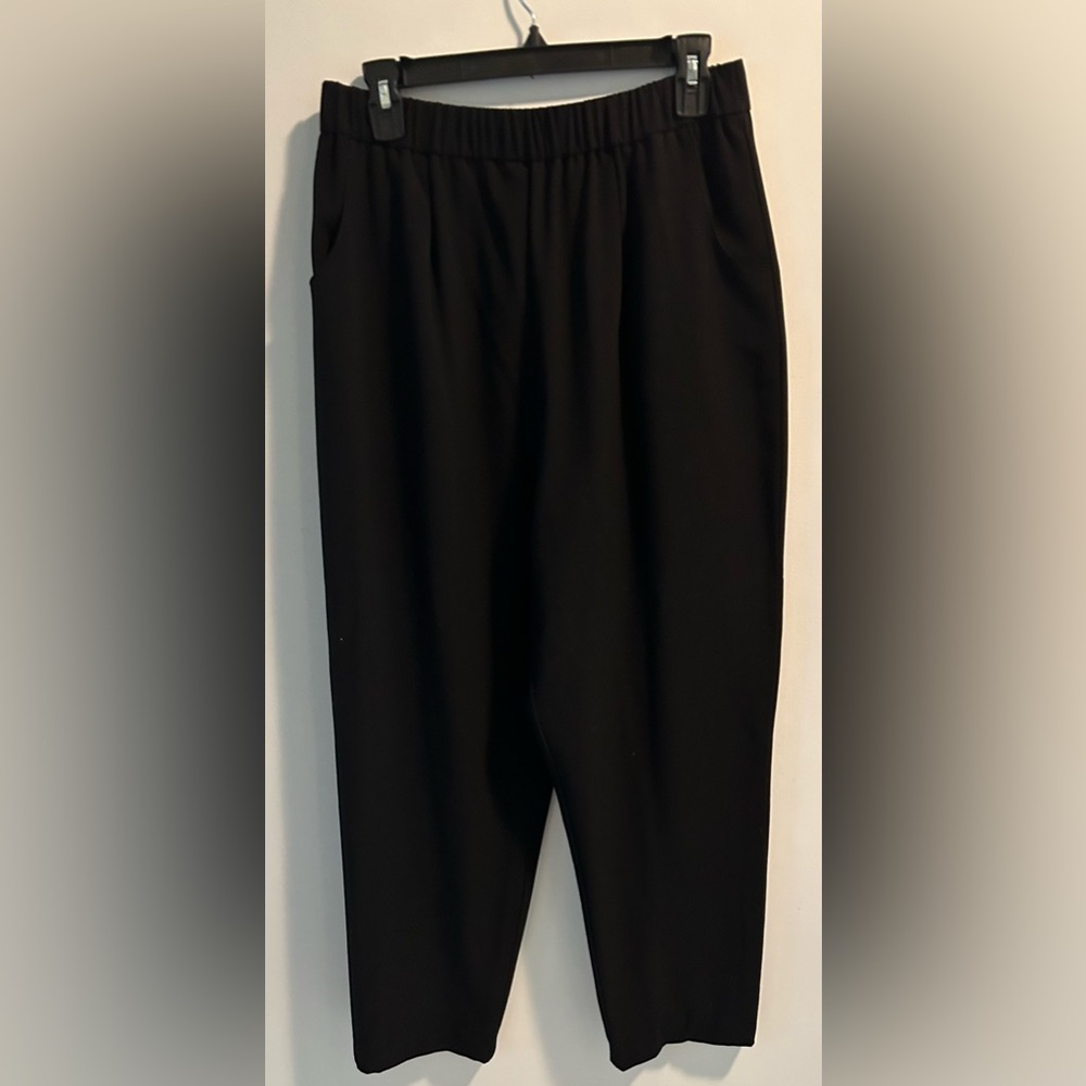 M Collection Women’s Black Pants Size 12 | Pull-On Elastic Waist Dress Pants
